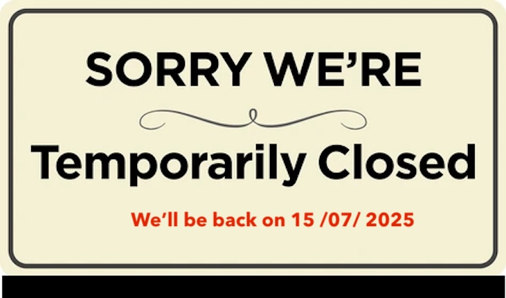 Temporarily Closed